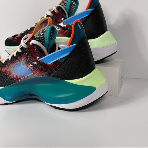 NIKE N110 D/MS/X DIMSIX FLYKNIT MENS RUNNING SHOES SIZE 10 BLACK BLUE RED NEW - Picture 9 of 10